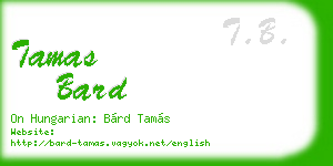 tamas bard business card
