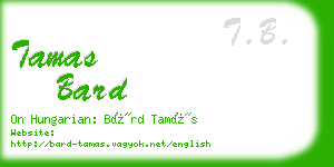 tamas bard business card